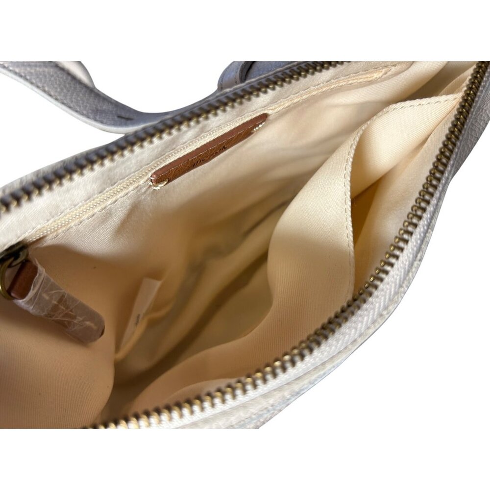 The Sak White Leather Half Moon Crossbody Bag With Adjustable Strap - Picture 10 of 12